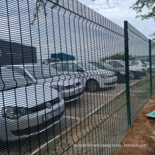 Black, Green Powder Coated High Security 358 Mesh Clear Vu View Farm Fence.